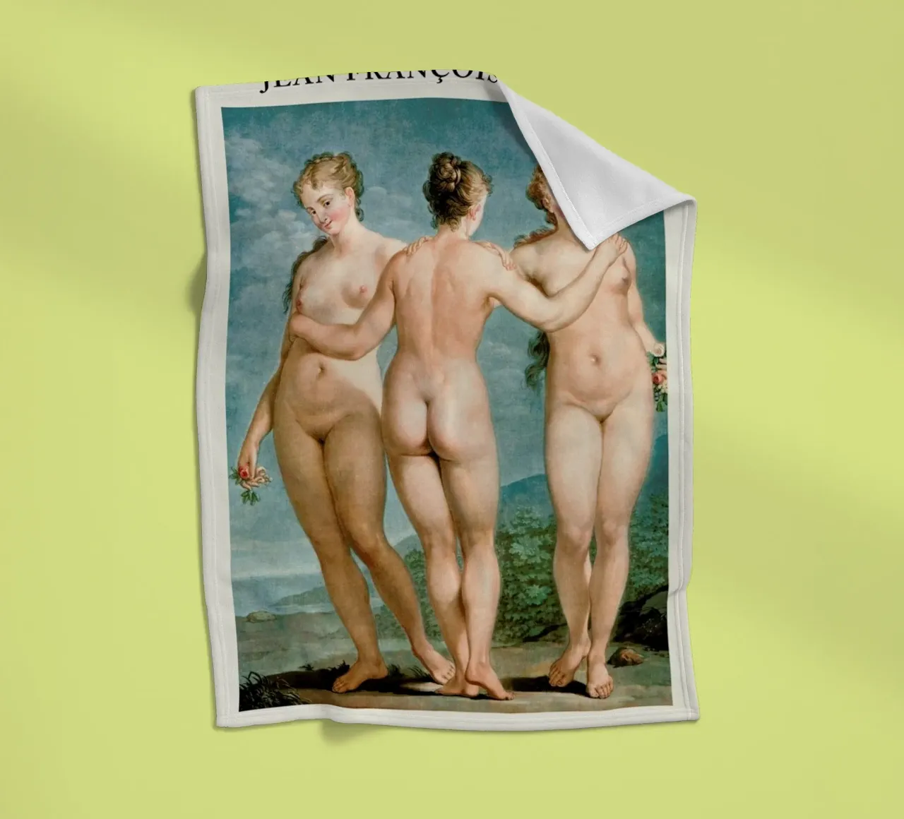 Janinet - The Three Graces coperta in pile da Vintage by JUNIQE