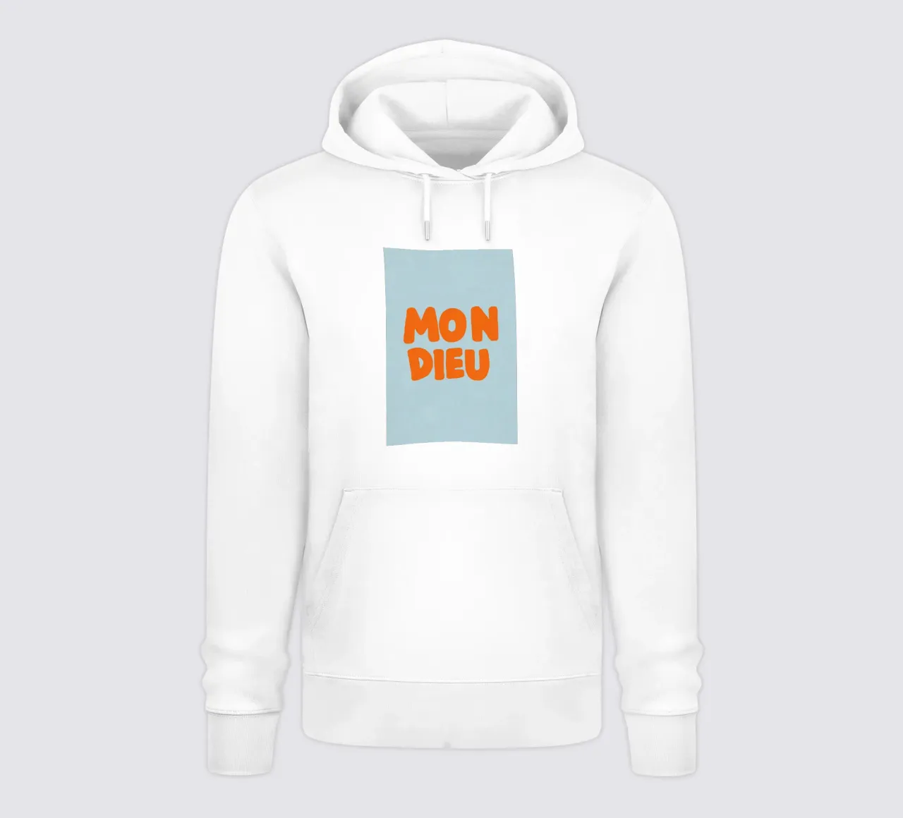 Mon Dieu, azzurro felpa con cappuccio da Carinaprint