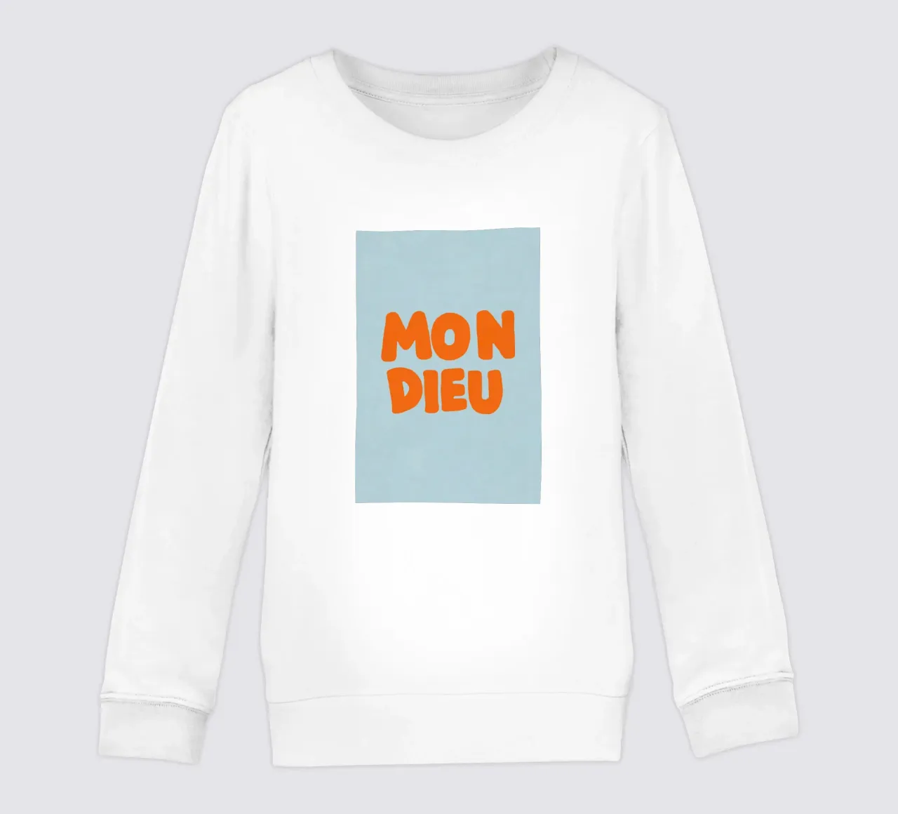 Mon Dieu, azzurro felpa bambino da Carinaprint