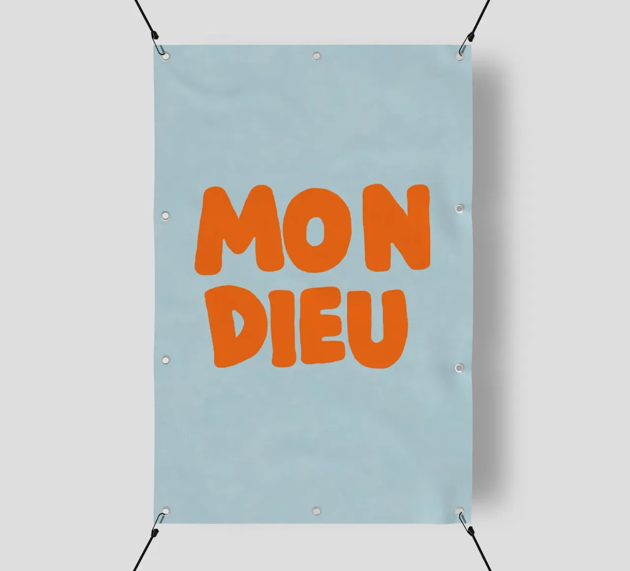 Mon Dieu, azzurro telo in pvc da Carinaprint