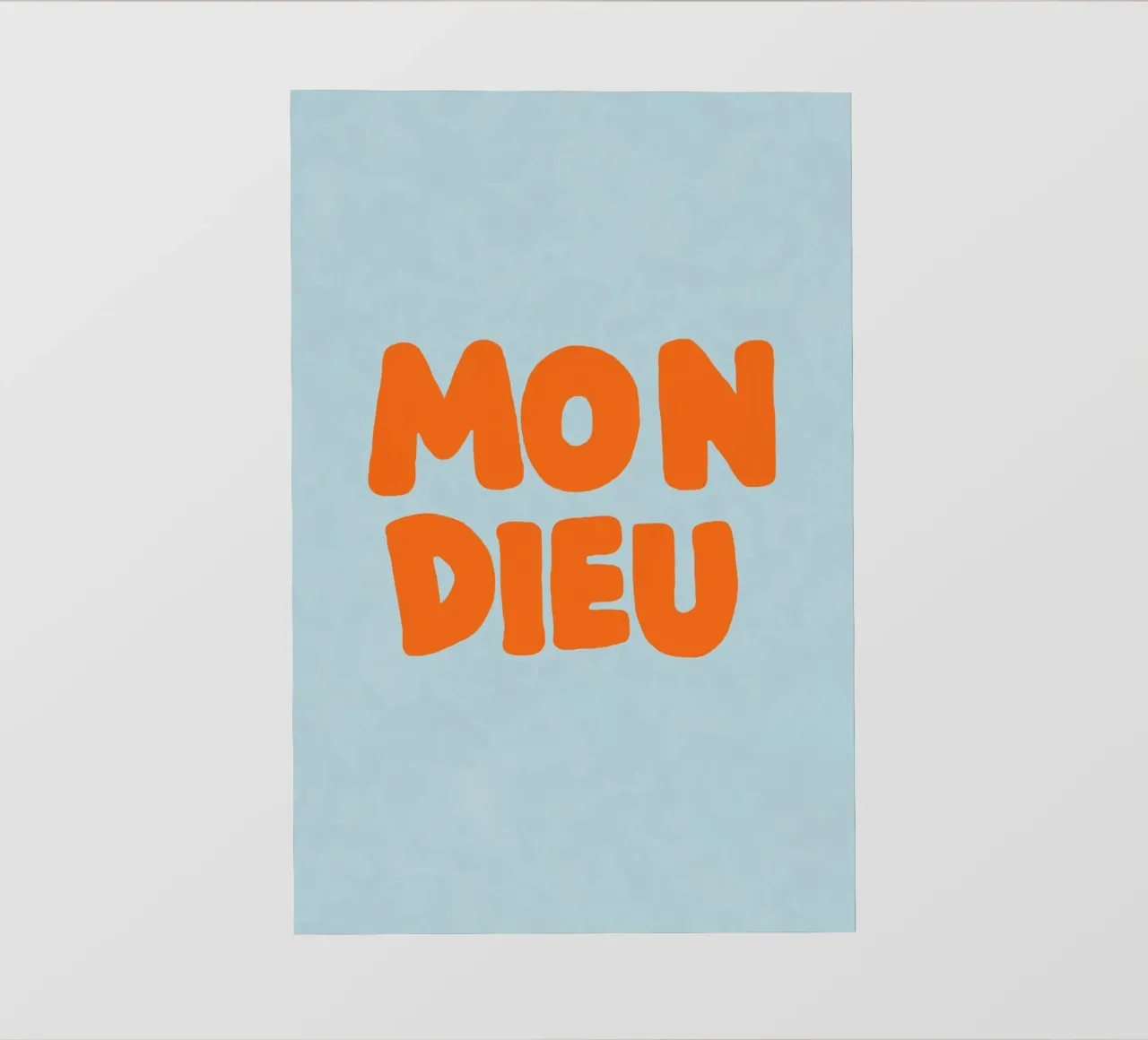 Mon Dieu, azzurro telo in pvc da Carinaprint
