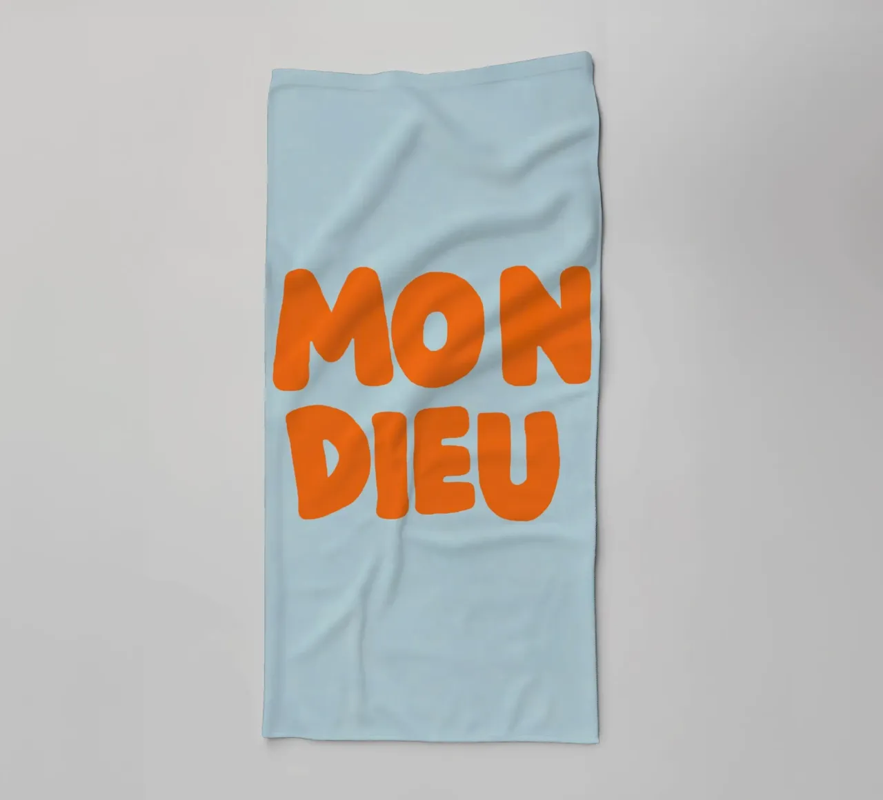 Mon Dieu, azzurro asciugamano da bagno da Carinaprint