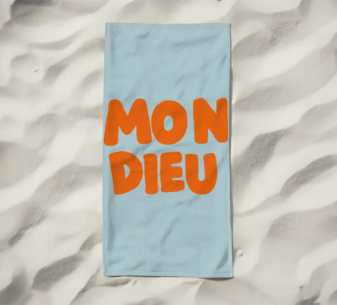 Mon Dieu, azzurro telo mare da Carinaprint