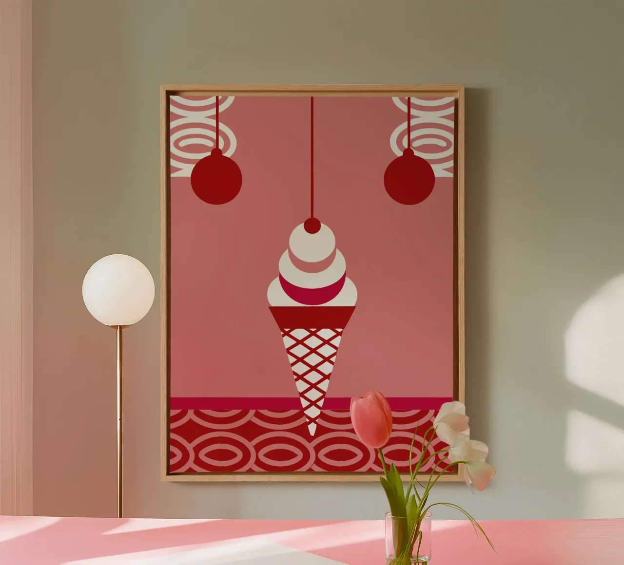 Modern ijs canvas met Baklijst van LOOK DIFFERENT