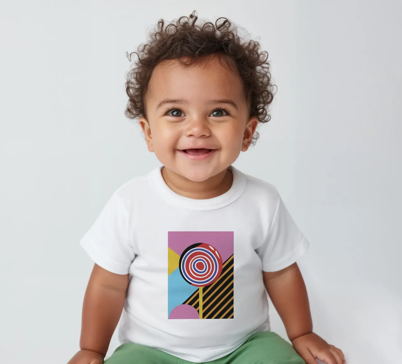 Caramelle lecca-lecca colorate maglietta neonato da LOOK DIFFERENT
