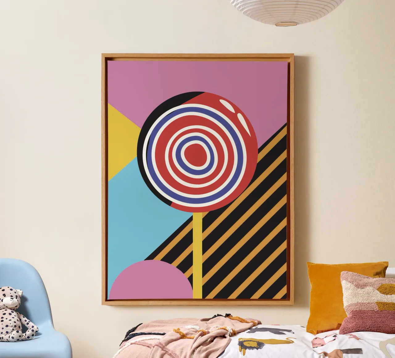 Caramelle lecca-lecca colorate tela con Cornice a cassetta da LOOK DIFFERENT