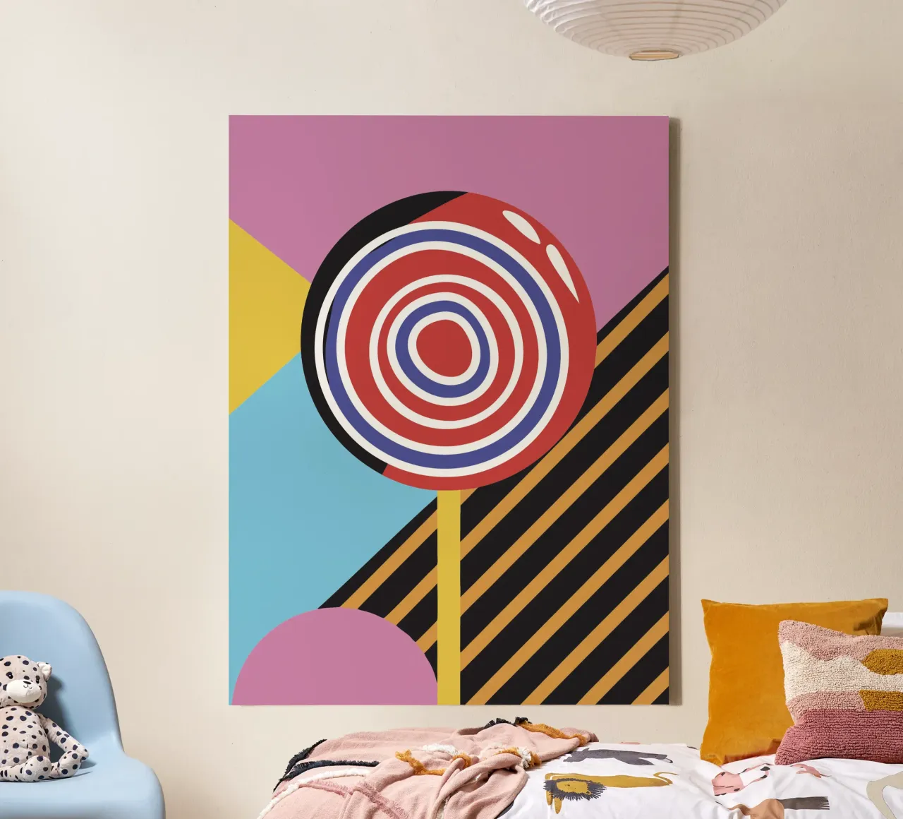 Caramelle lecca-lecca colorate tela con Cornice a cassetta da LOOK DIFFERENT