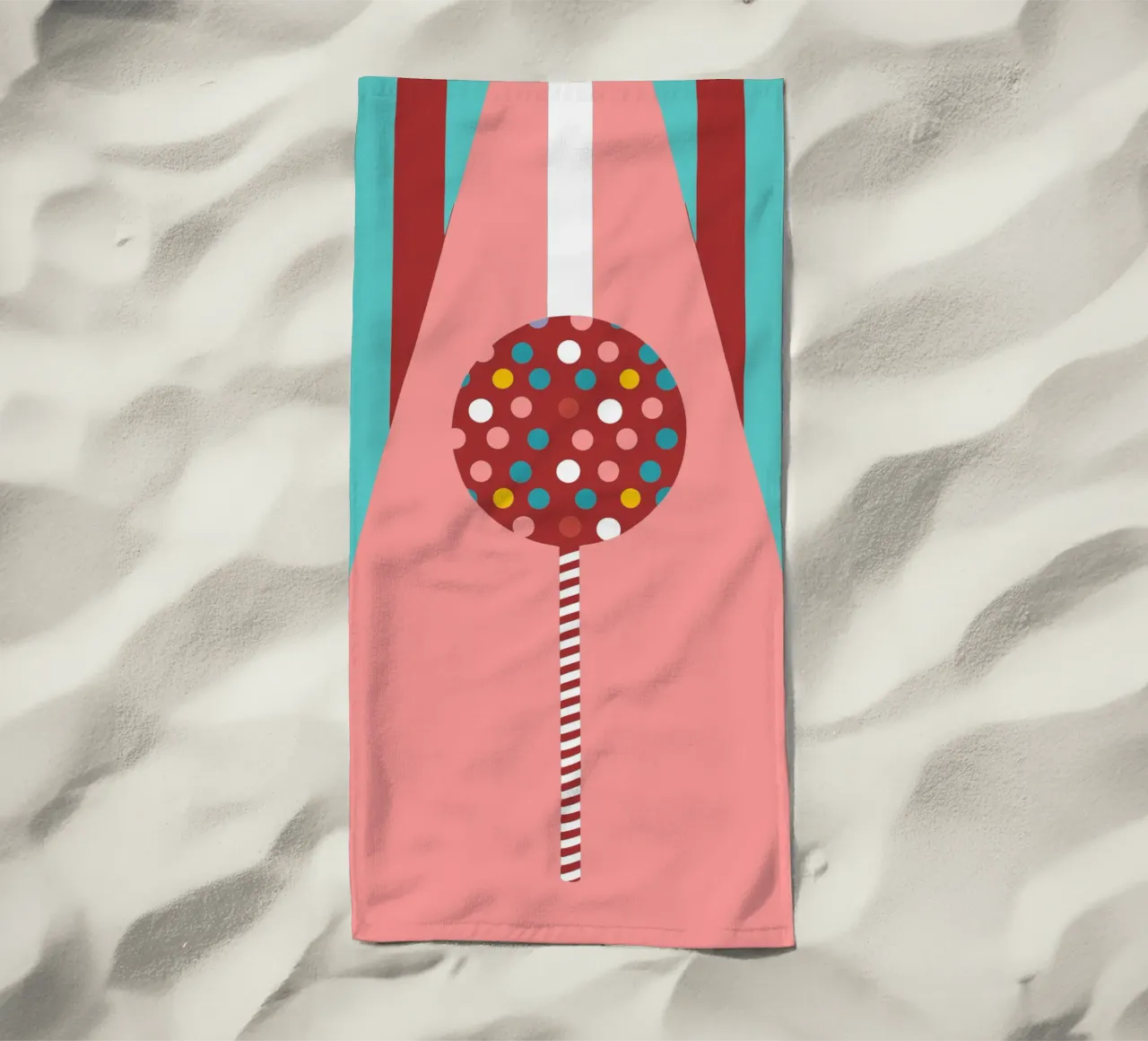 Caramelle lecca-lecca telo mare da LOOK DIFFERENT