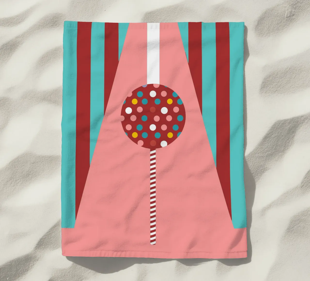 Caramelle lecca-lecca telo mare da LOOK DIFFERENT