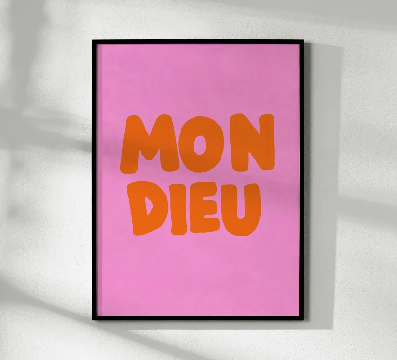 Mio Dio, Rosa poster con telaio in alluminio da Carinaprint