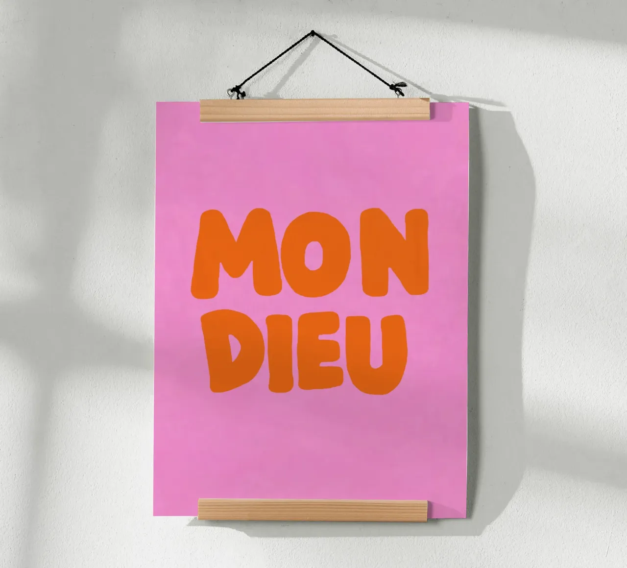 Mio Dio, Rosa poster con telaio in alluminio da Carinaprint