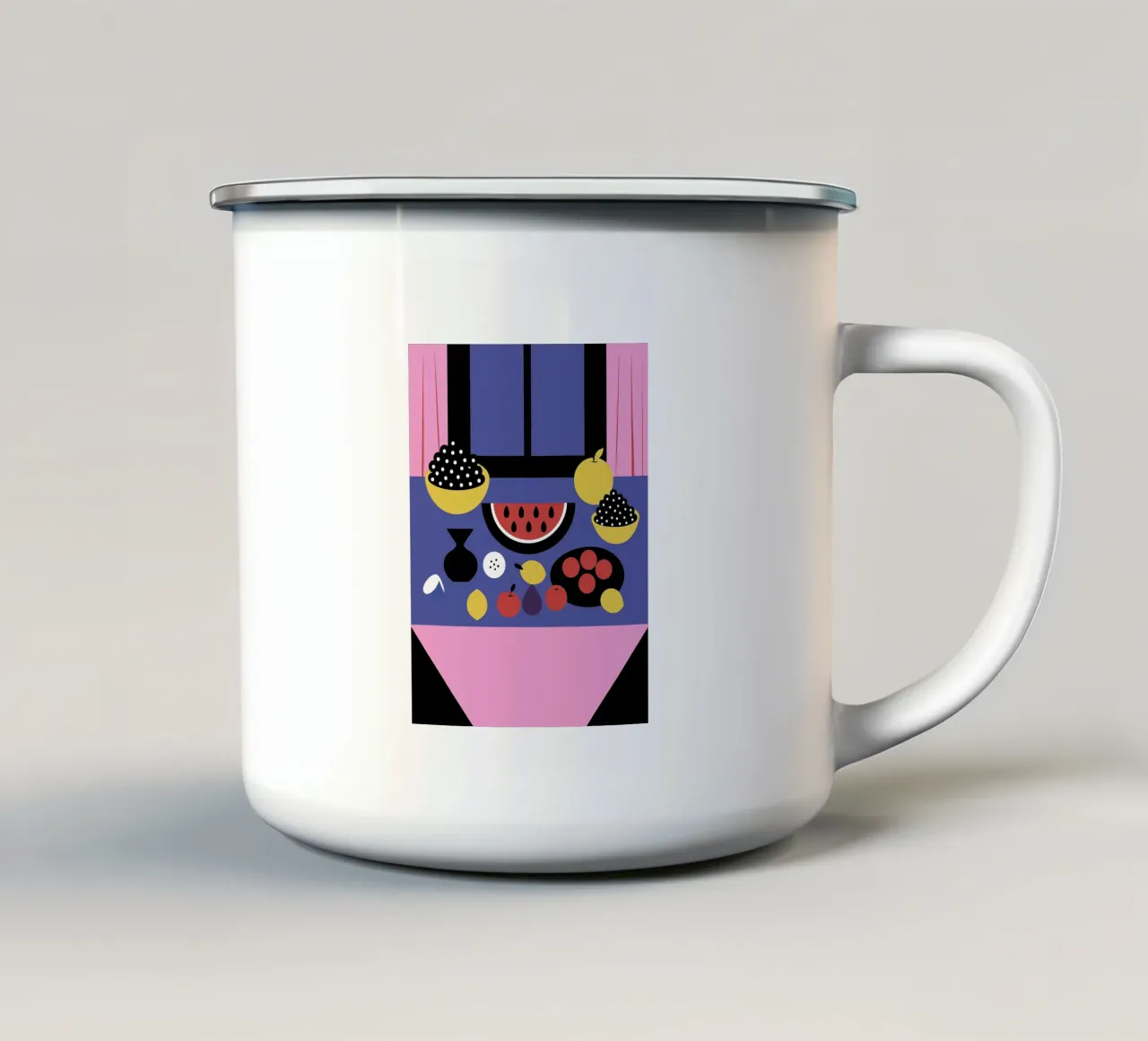 Cibo sano Frutta tazza in smalto da LOOK DIFFERENT