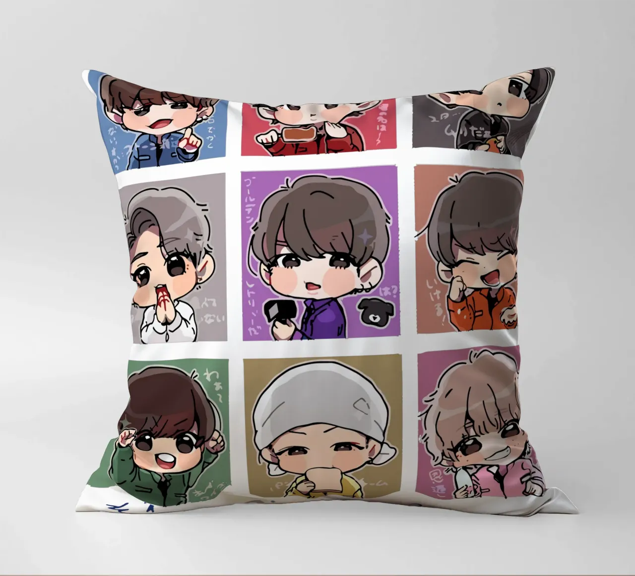 snow man band decorative cushion by matilda Shop