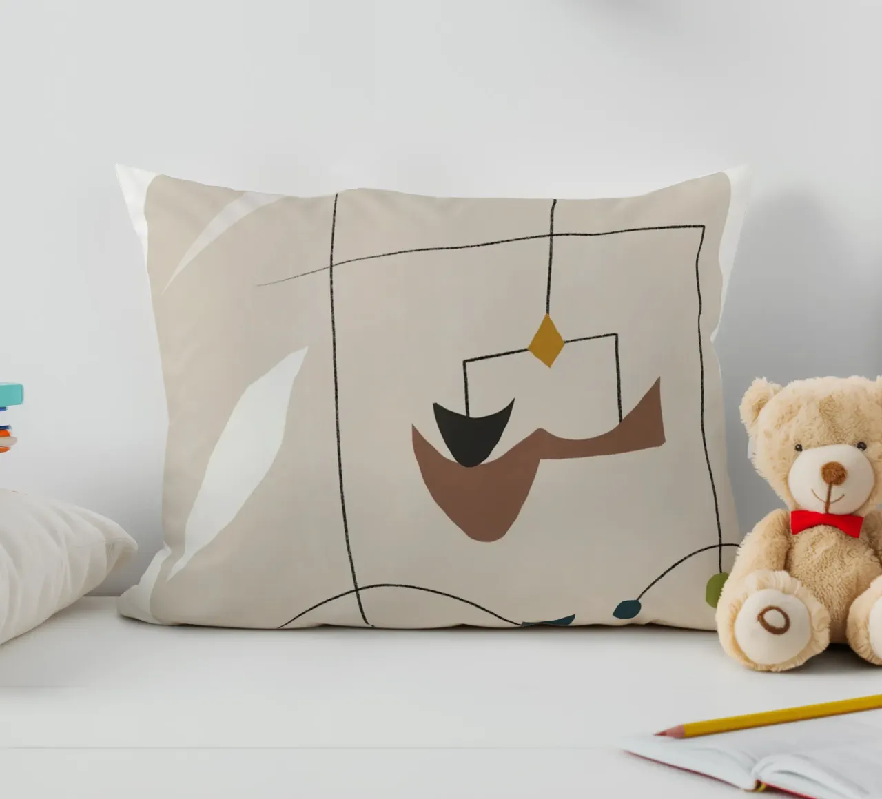 Forme geometriche minimali in armonia cuscino da Little Dean