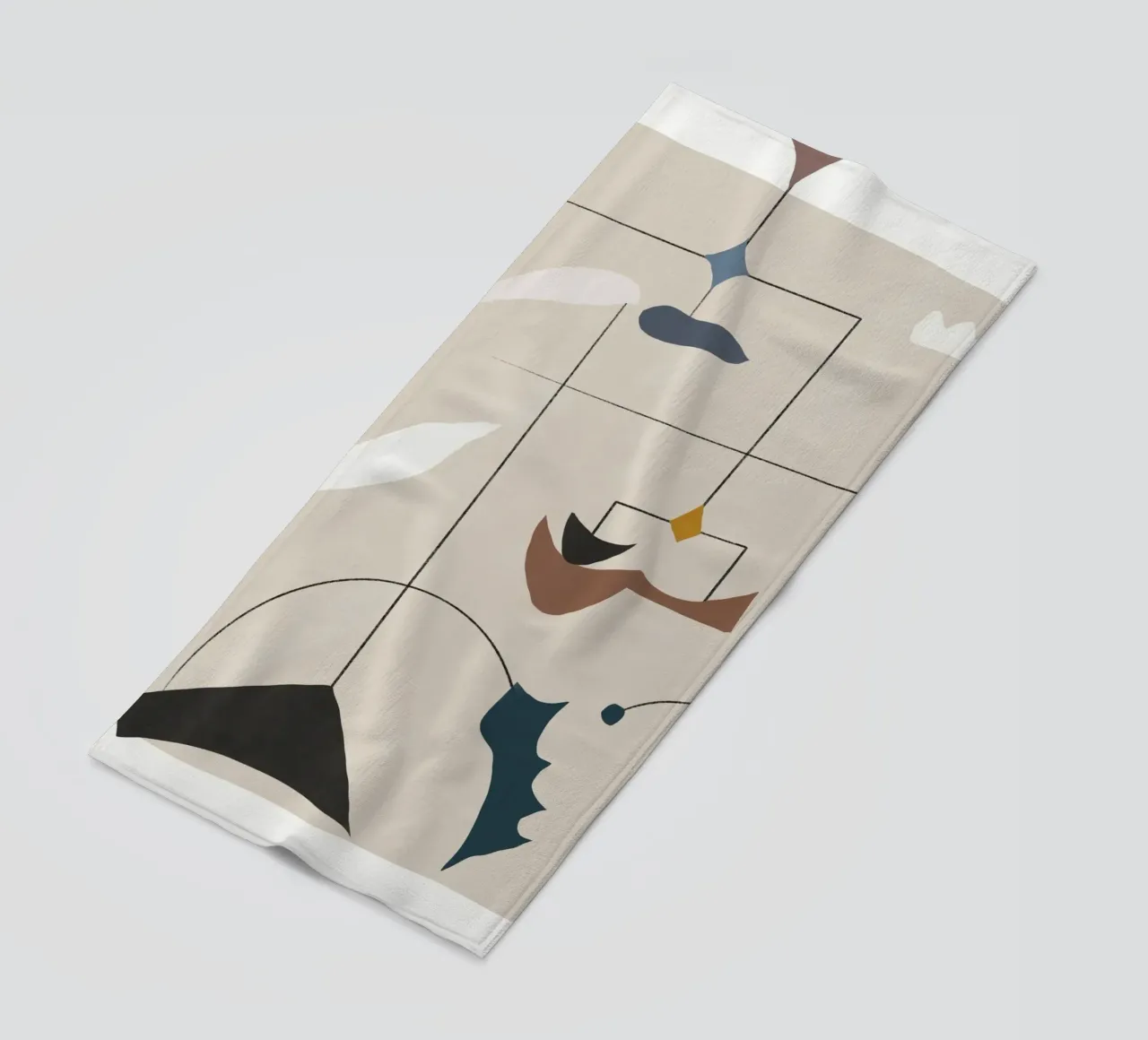 Forme geometriche minimali in armonia telo mare da Little Dean