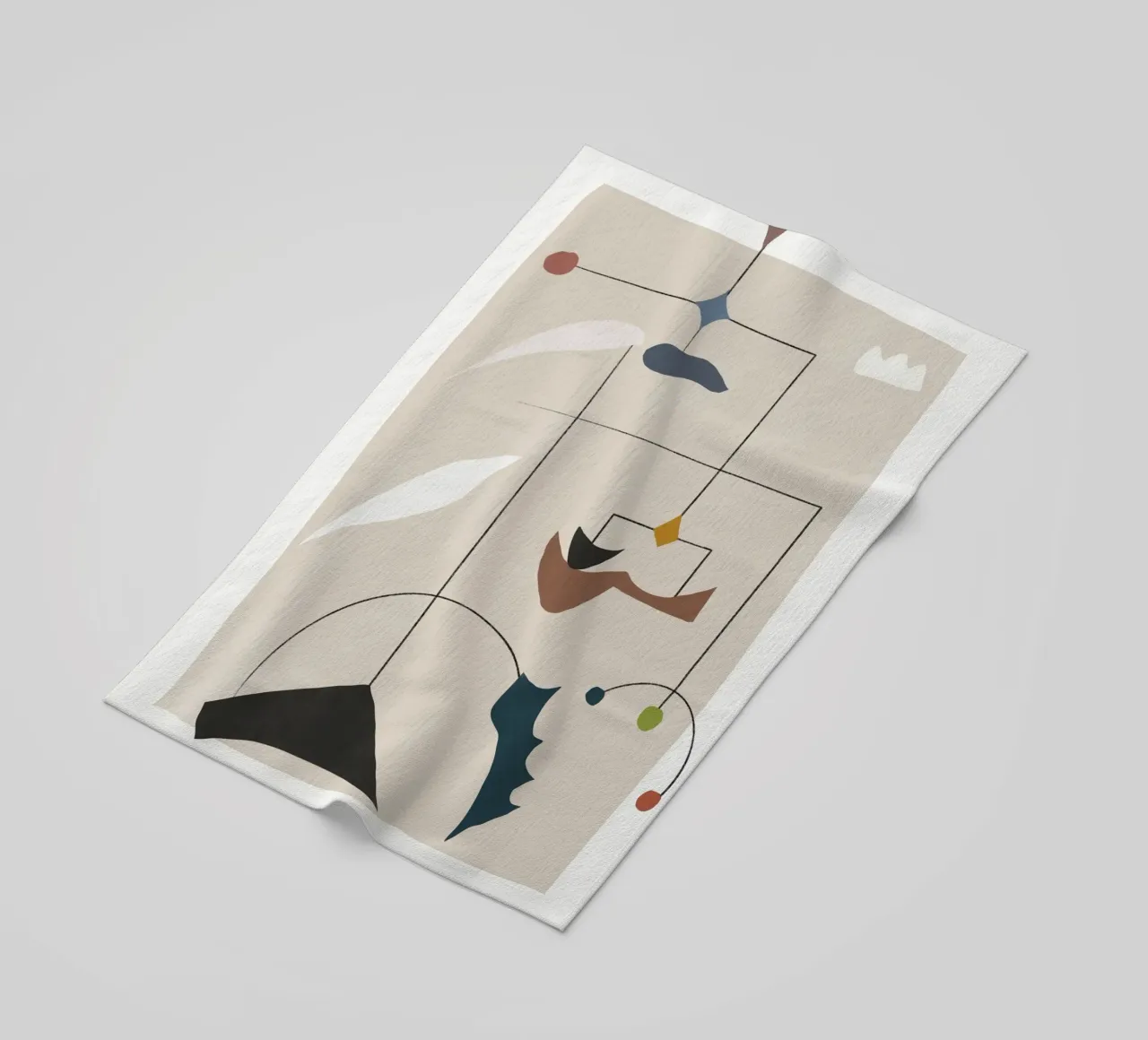 Forme geometriche minimali in armonia telo mare da Little Dean