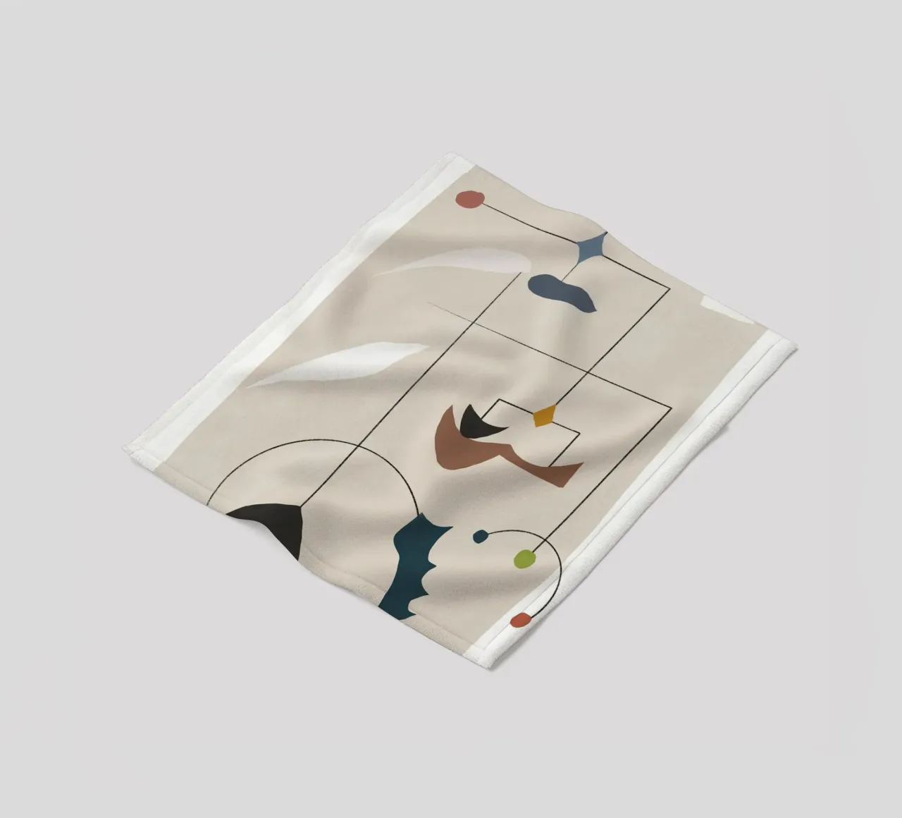 Forme geometriche minimali in armonia coperta in pile da Little Dean