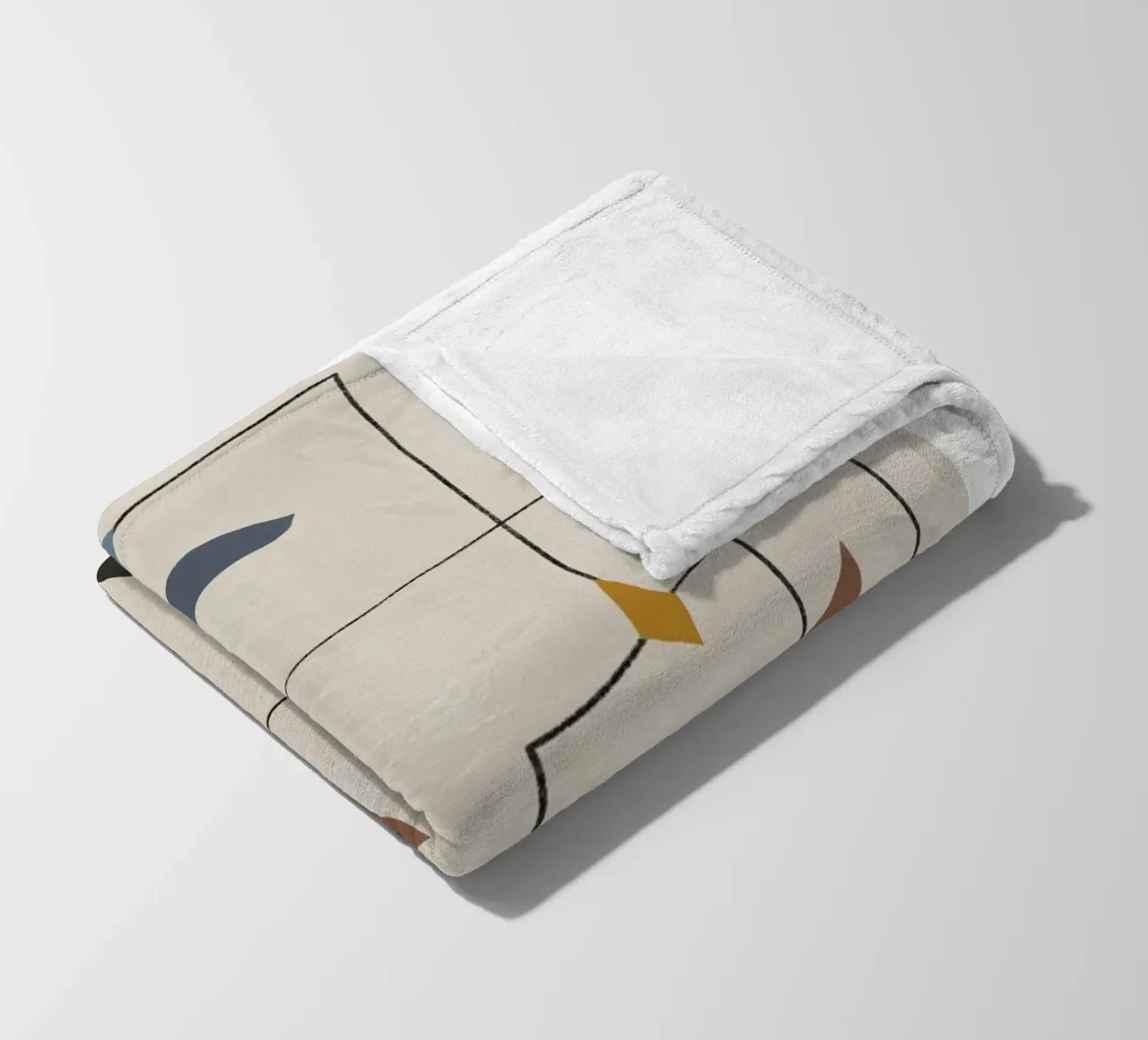 Forme geometriche minimali in armonia coperta in pile da Little Dean