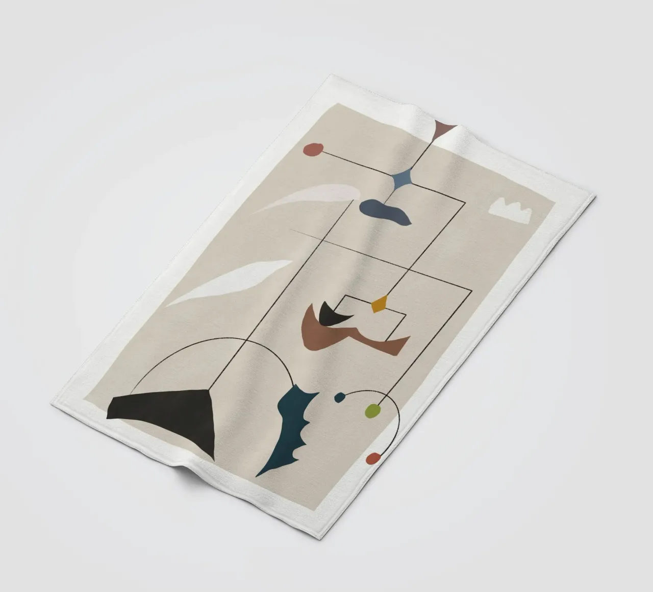 Forme geometriche minimali in armonia coperta in pile da Little Dean