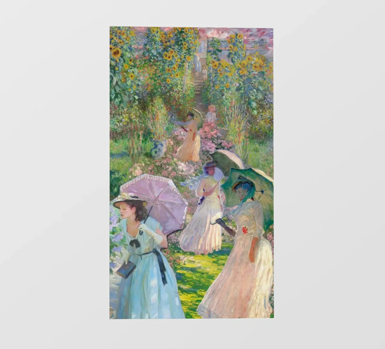 le signore sono nel giardino fiorito di claude monet telo in pvc da belong shop