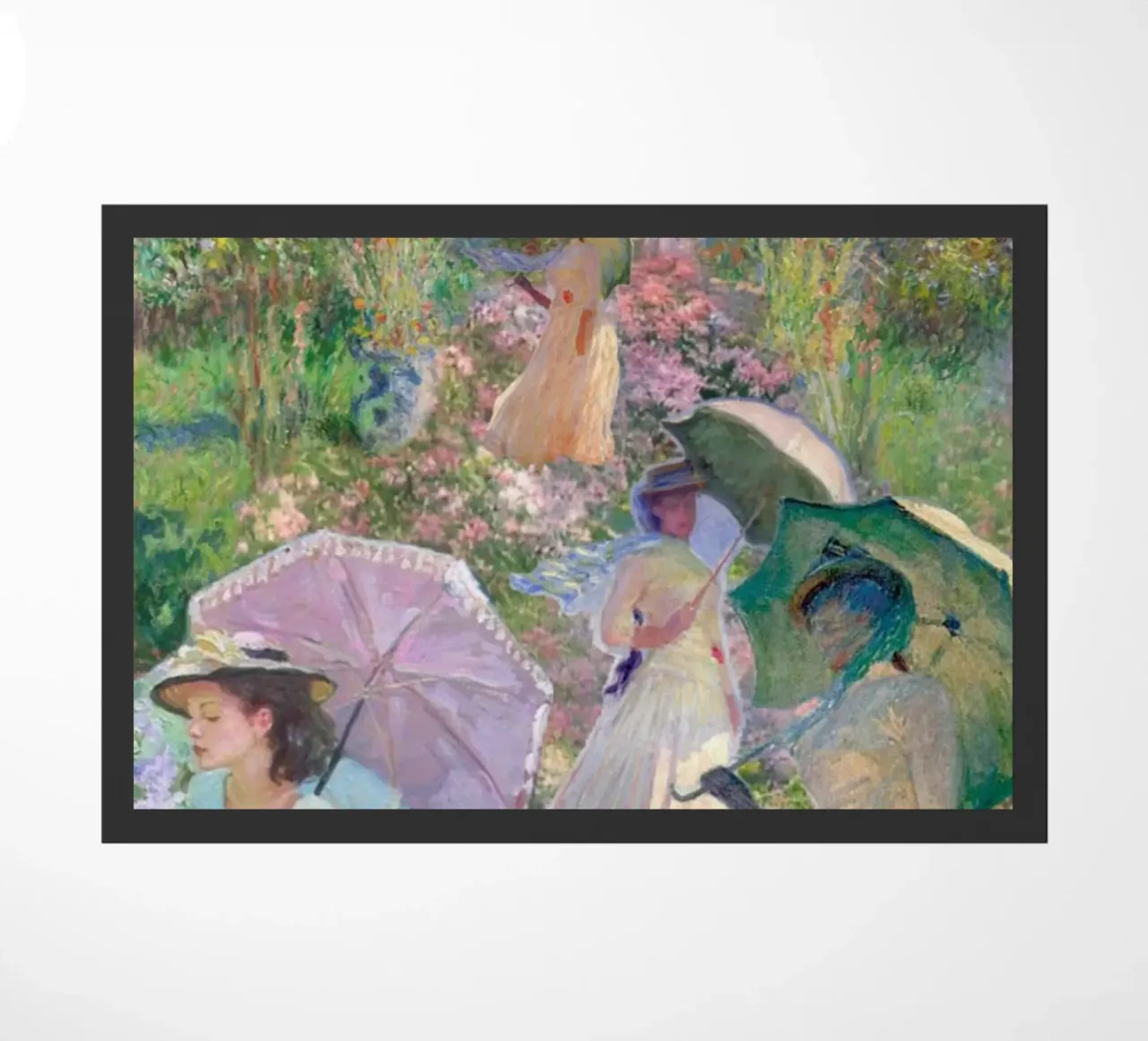 le signore sono nel giardino fiorito di claude monet zerbino da belong shop