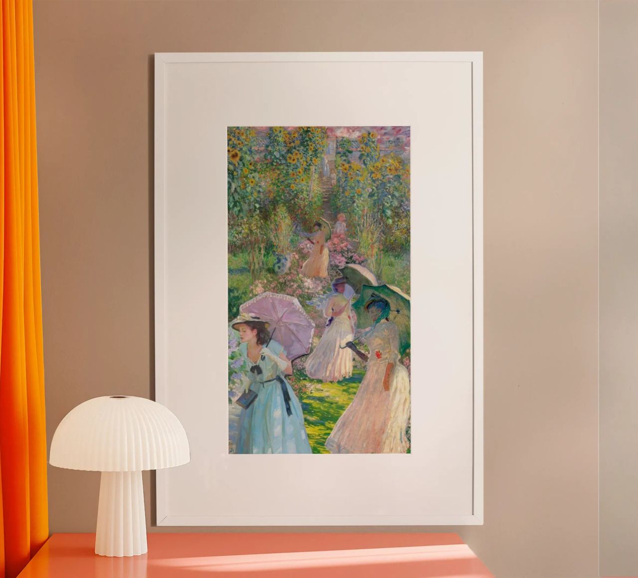 die damen sind im blühenden garten von claude monet Poster von belong shop