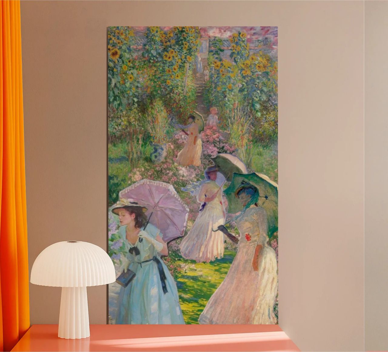 die damen sind im blühenden garten von claude monet Poster von belong shop