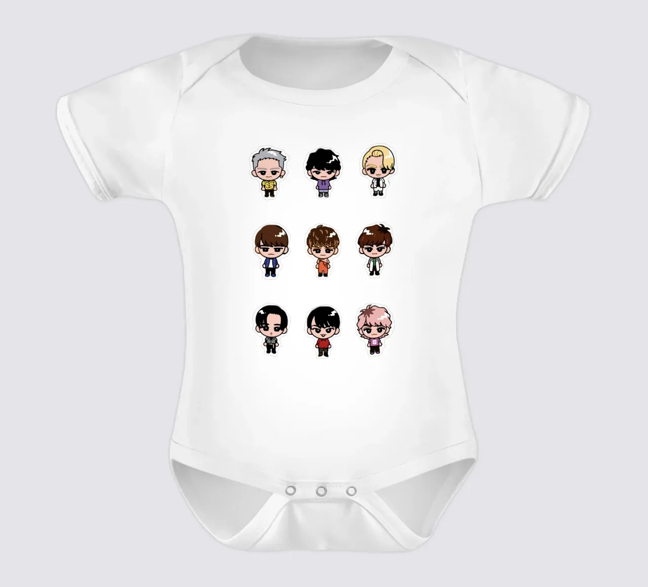 Schneemann Chibi Kurzarm Babybody von matilda Shop