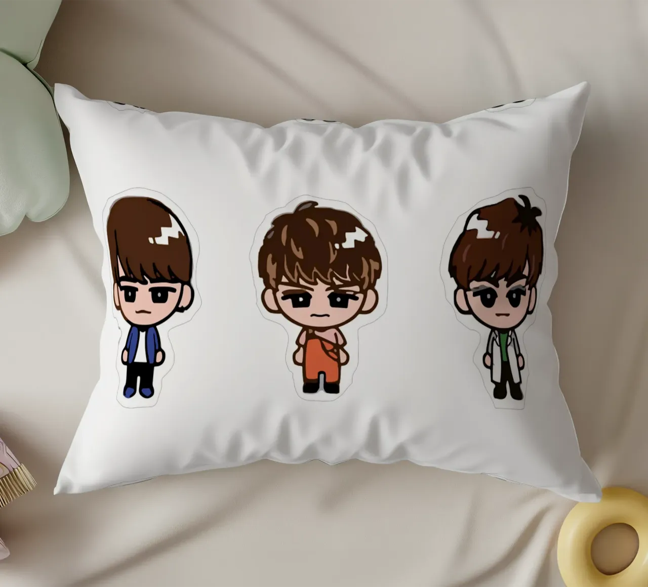 Snow Man Chibi decorative cushion by matilda Shop