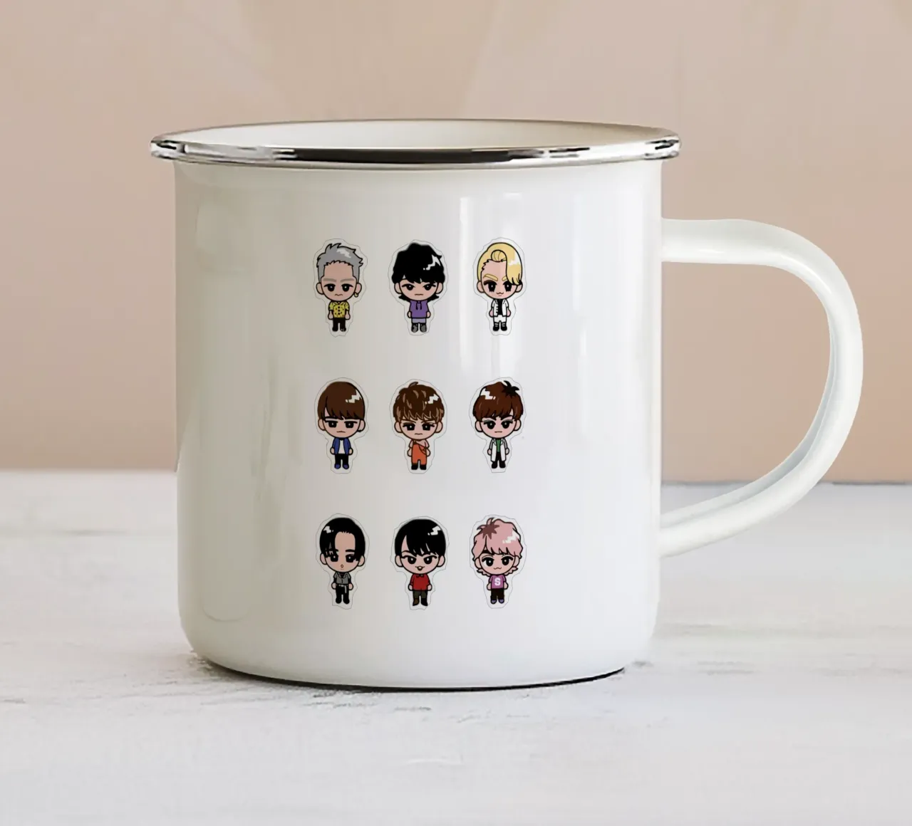 Uomo delle nevi Chibi tazza in smalto da matilda Shop