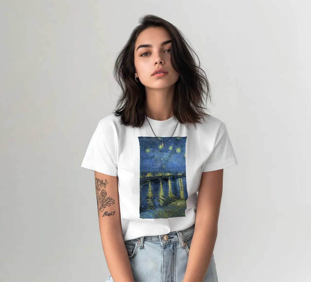 scenic view shoreline night sky claude monet t-shirt by belong shop