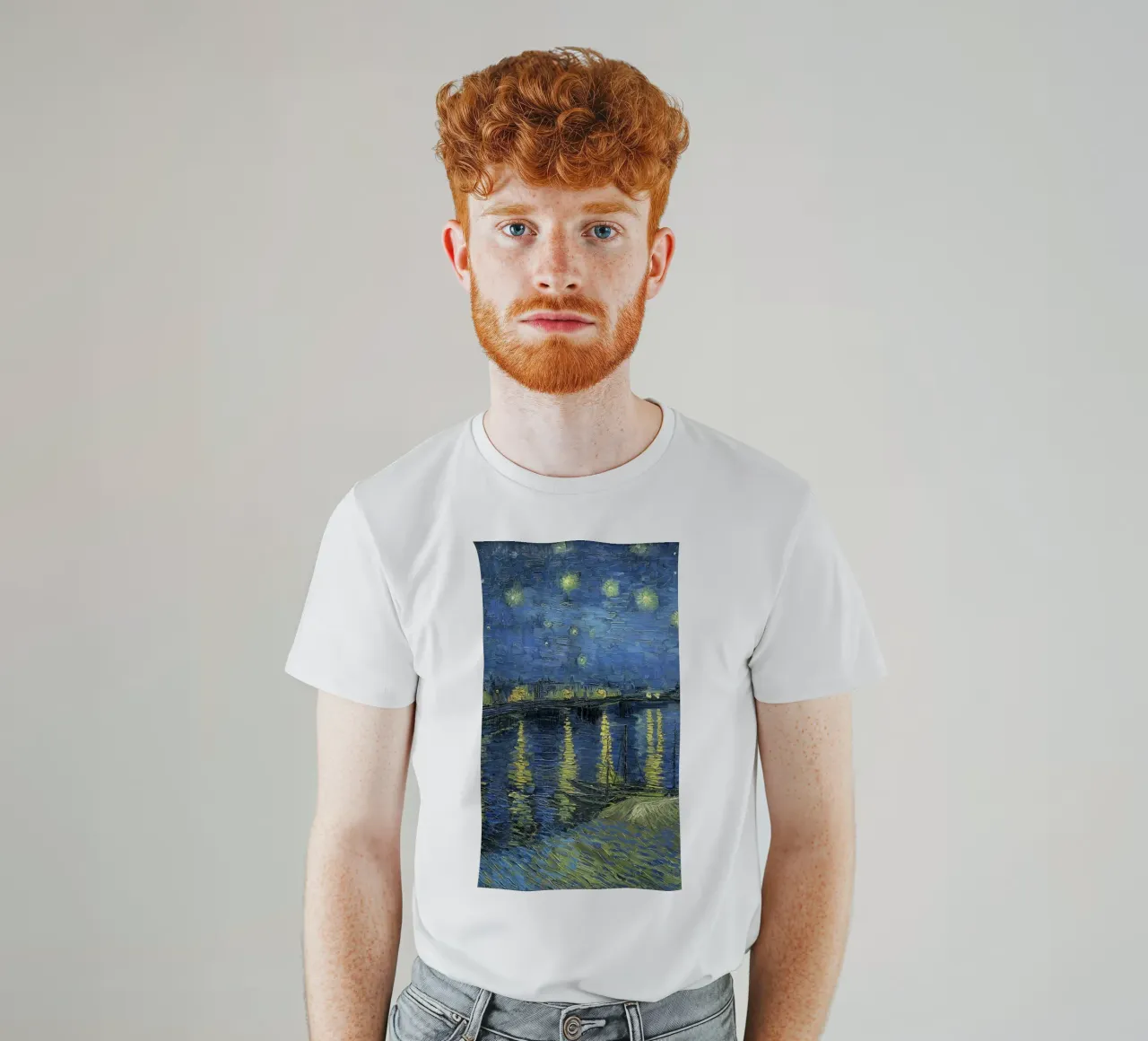 scenic view shoreline night sky claude monet t-shirt by belong shop