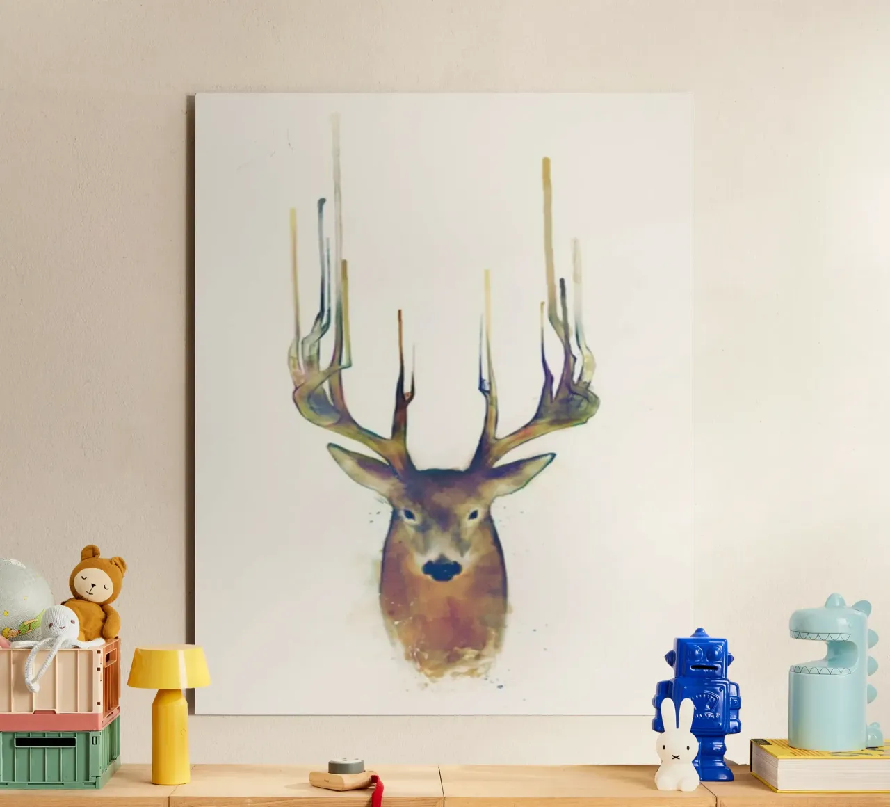 testa di cervo decorazione d'interni claude monet alluminio dibond da kbm store