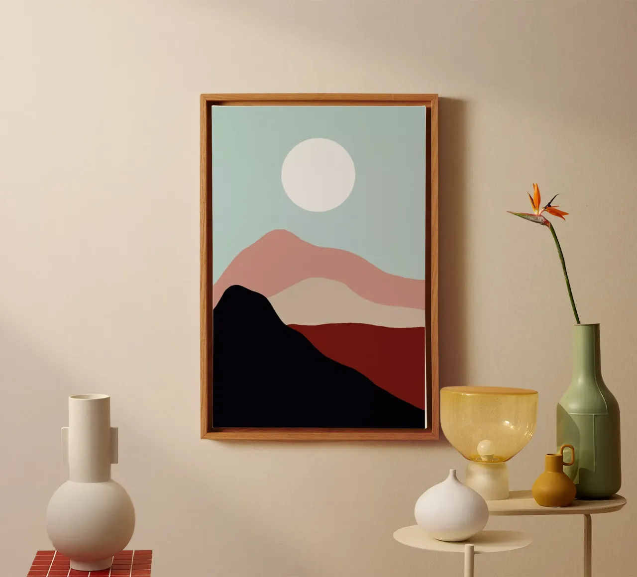 Rolling Desert Hills tela con Cornice a cassetta da Pure