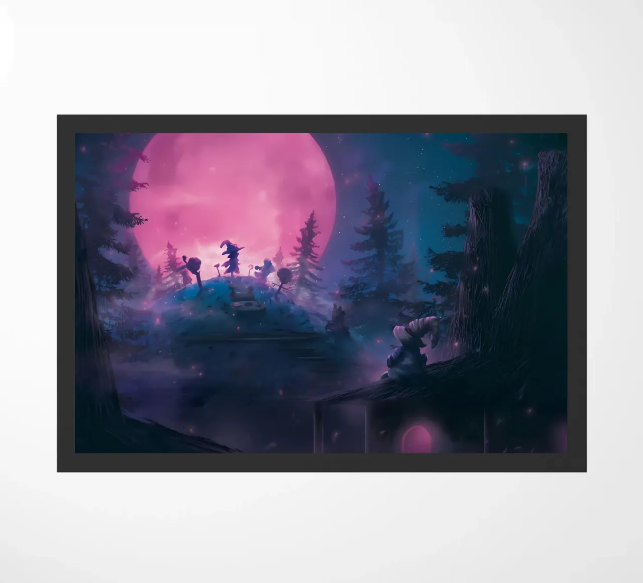 foresta luna strega magia sagome notte alberi luna piena gl zerbino da Ashish Kashyap