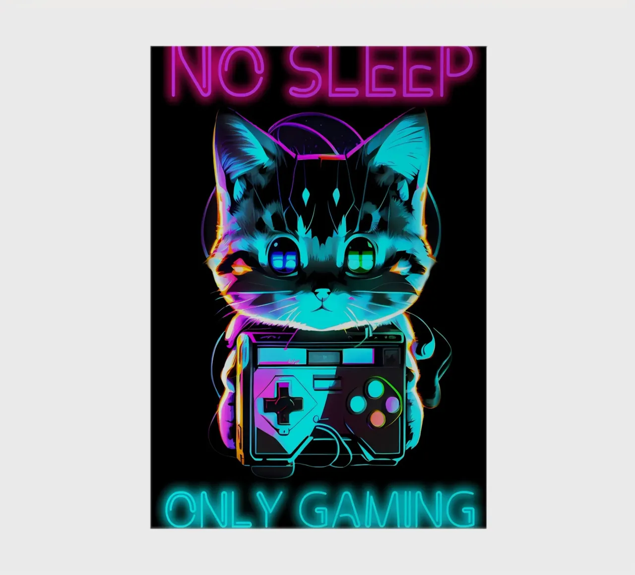 cat gaming console video game controller no sleep gaming neo notebook by Demetrius Parker