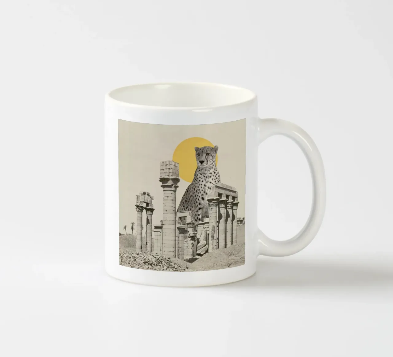 Giant Cheetah in Ruins tazza in ceramica da Florent Bodart