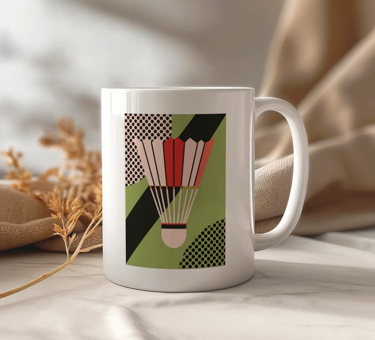Badminton moderno tazza in ceramica da LOOK DIFFERENT