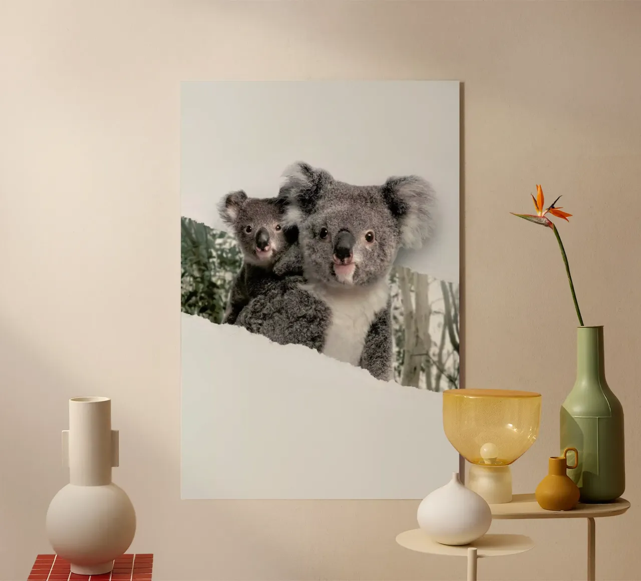 Koalas Torn Paper plexiglass da JONAS LOOSE KIDS