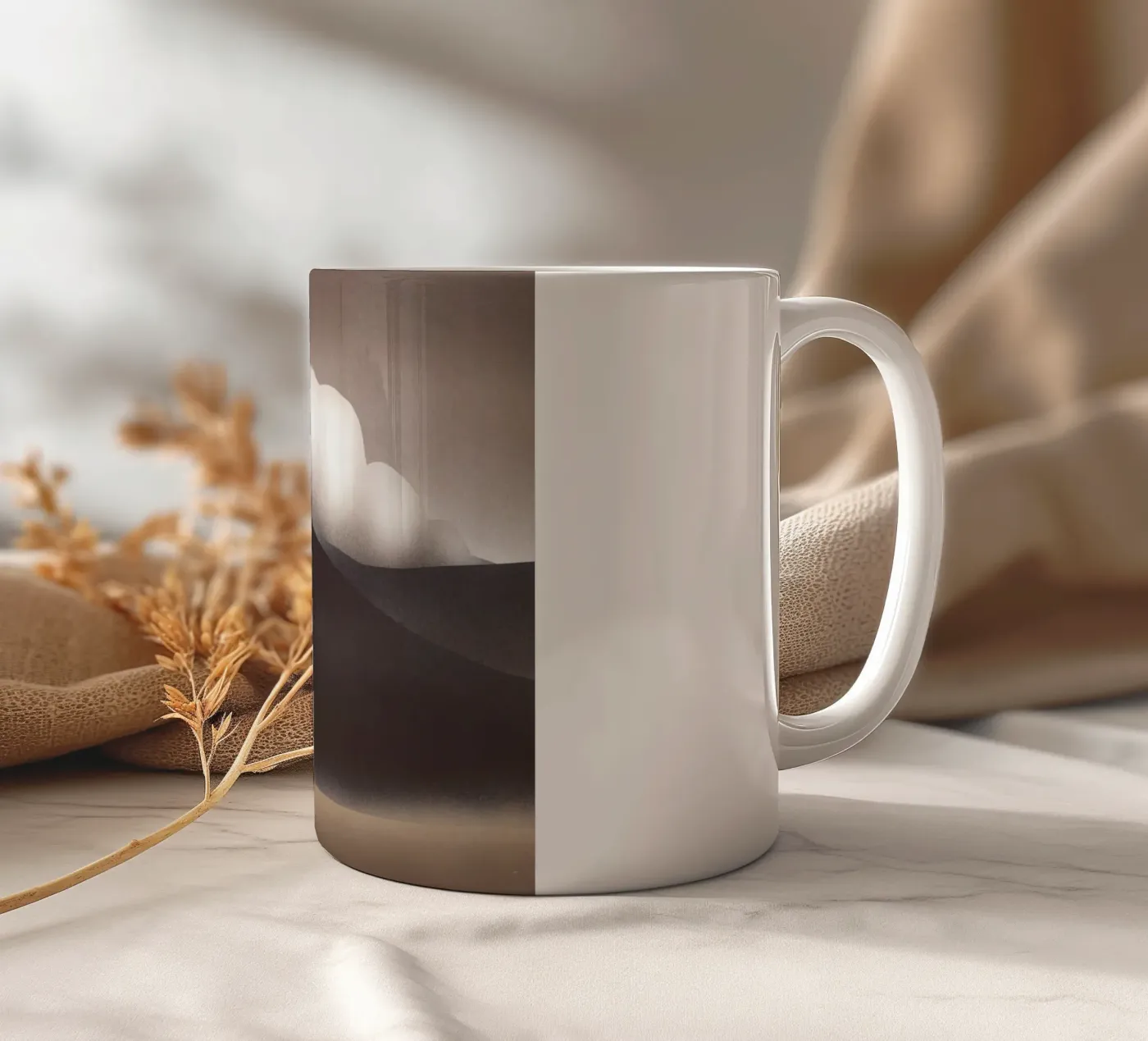 Rolling cloud ceramic mug by Little Dean