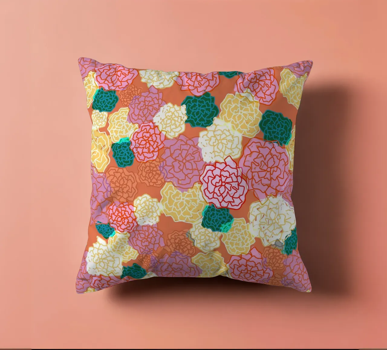 Fiori felici cuscino da Kintsugi99