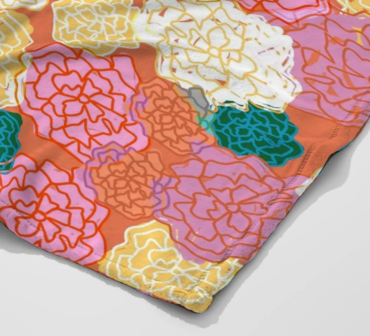 Fiori felici coperta in pile da Kintsugi99