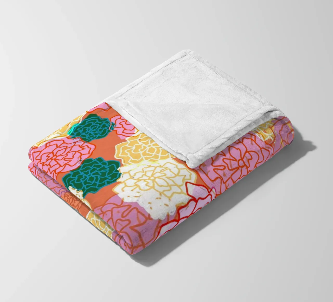 Fiori felici coperta in pile da Kintsugi99