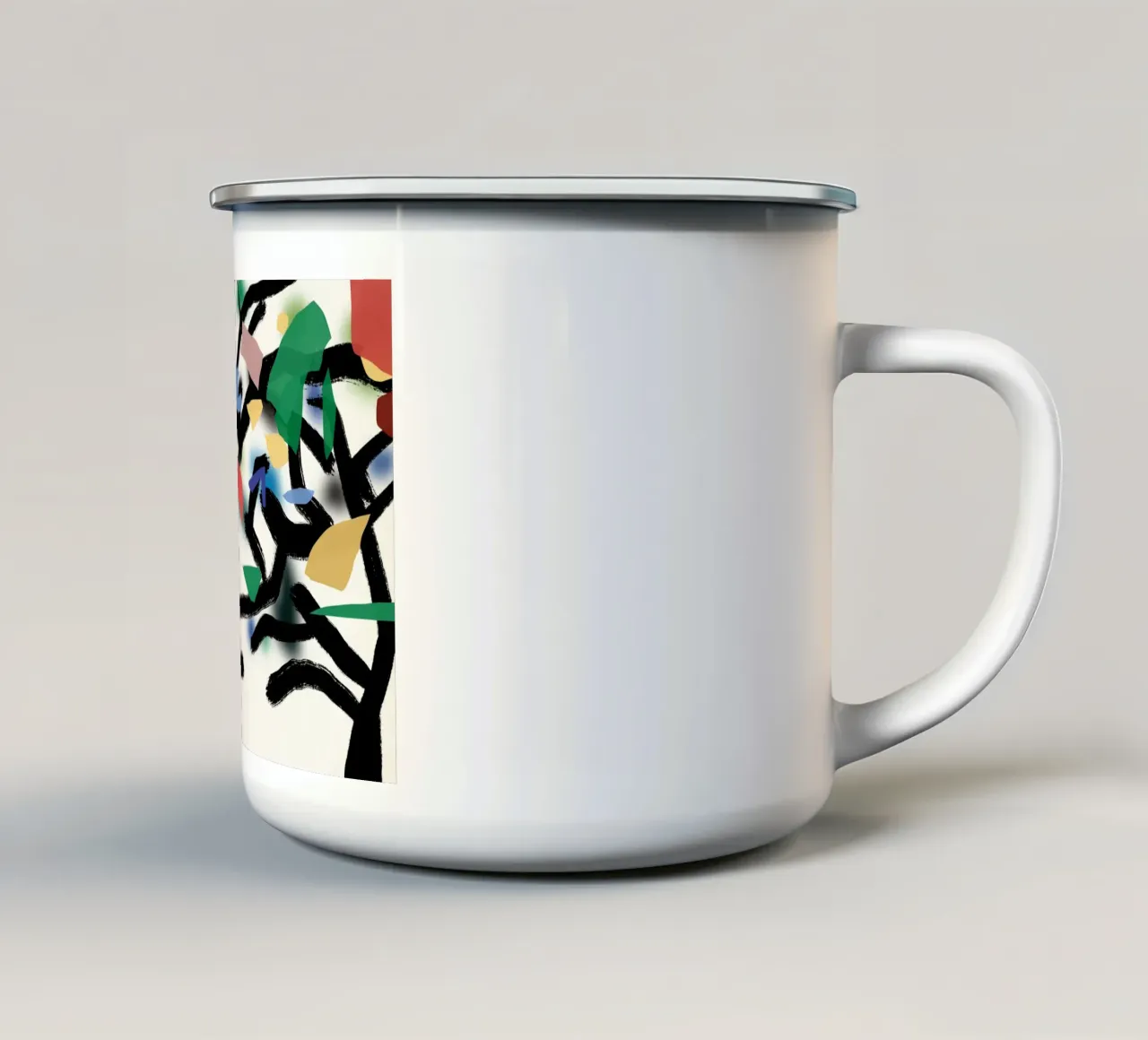 Foglie e rami giocosi tazza in smalto da Little Dean