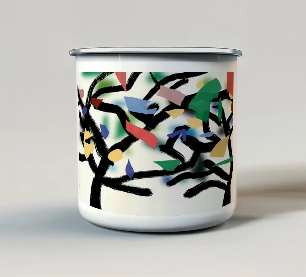 Foglie e rami giocosi tazza in smalto da Little Dean