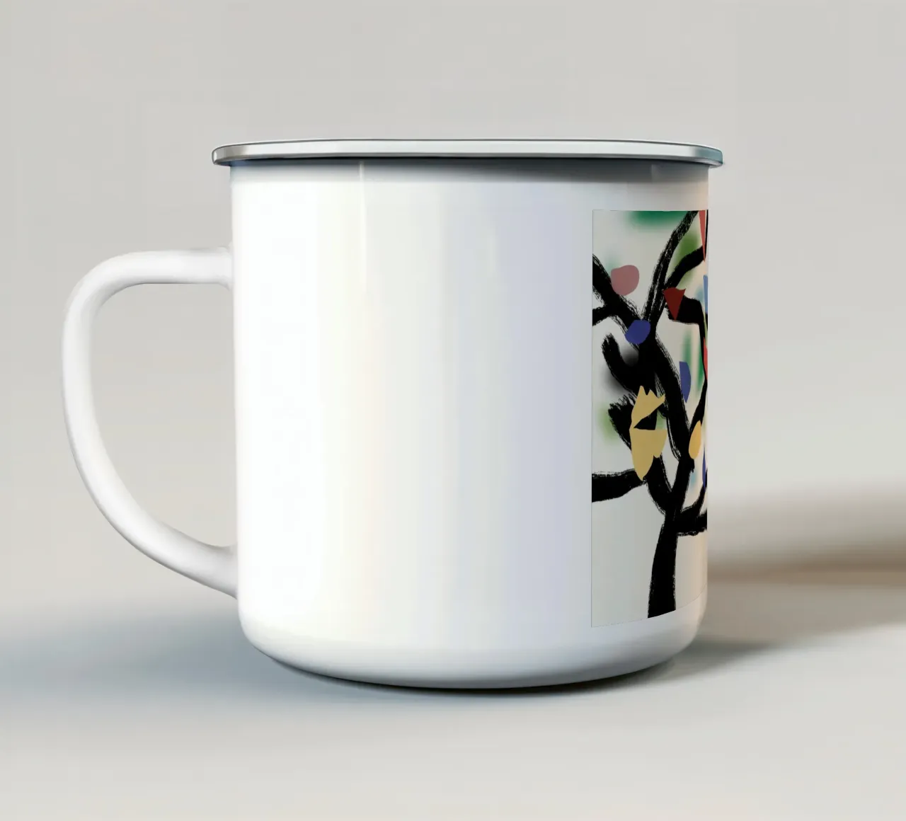 Foglie e rami giocosi tazza in smalto da Little Dean