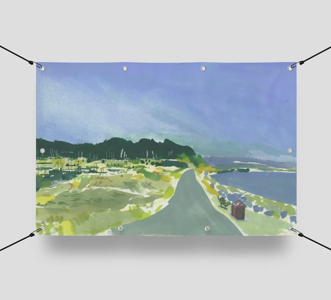 Gouache Landscape 1 telo in pvc da Sonia Brittain