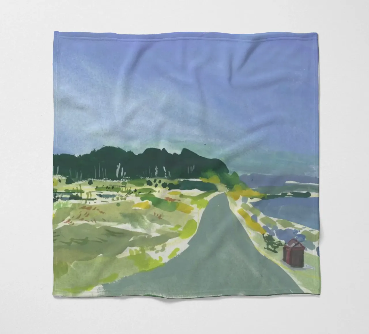 Gouache Landscape 1 coperta in pile da Sonia Brittain