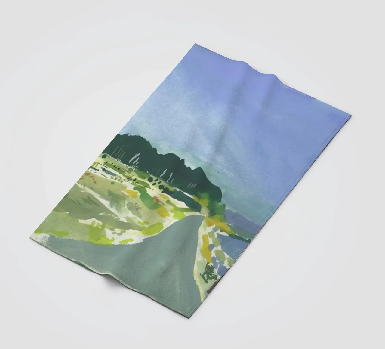 Gouache Landscape 1 coperta in pile da Sonia Brittain