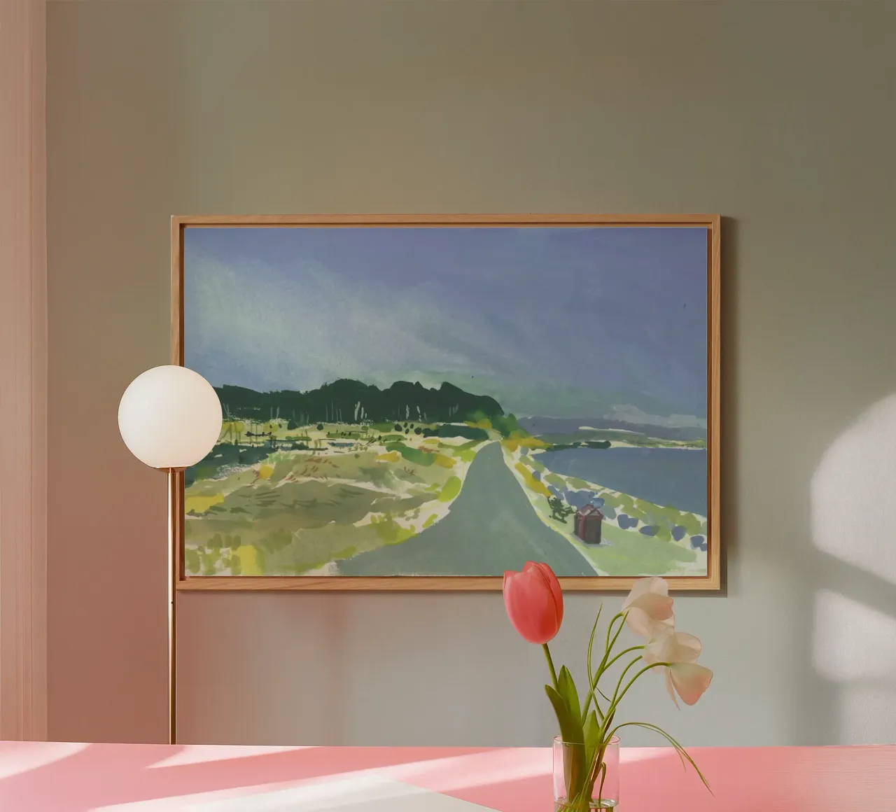 Gouache Landscape 1 alluminio dibond da Sonia Brittain